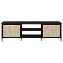 Amherst - 70" 2-Door Metal TV Stand Media Console - Black