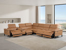 1246 - 7-Piece L-Shaped Modular Power Reclining Sectional With 4 Power Recliners And Power Headrests