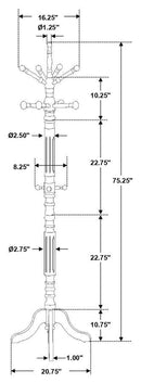 Achelle - 11 Hook Freestanding Coat Rack Hanger