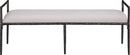Axis - Linen Textured  Beige Fabric Upholstered Bench