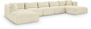 Shaggy - 6 Piece Modular Sectional With Chaise And Ottoman