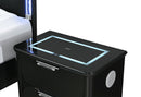 Lando - Nightstand With Speaker And Wireless Charging Platform - Black