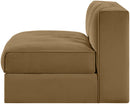 Rummi - Velvet Performance Fabric Upholstered Modular Armless Chair