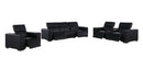 1208 - Modular Leather Set With 5 Power Recliners & Power Headrests