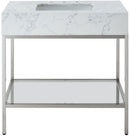 Marmo - Engineered Marble Bathroom Vanity With Chrome Base