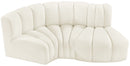 Arc - Velvet 3 Piece Modular L-Shaped Sofa