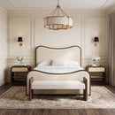Hickory - Fabric Upholstered Bench - Brown Frame