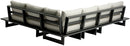 Maldives - 4 Piece Water Resistant Outdoor Patio Modular Sectional With Gray Base