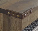 Trinell - 63" TV Stand With Glass/Stone Fireplace Insert - Brown