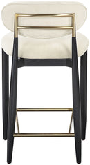 Riccio - Fabric Stool - Black Frame