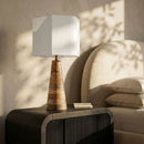 Juniper - Mango Wood Base And Linen Textured Fabric Shade Table Lamp