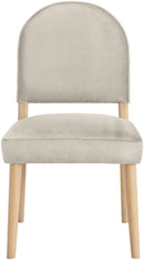 Varinelle - Velvet Dining Chair (Set of 2) - Natural Frame
