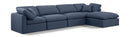 Indulge - Linen 5 Piece Modular Sectional With Chaise
