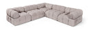 Orin - Velvet 5 Piece Modular Corner Sectional