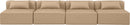 Cube - Modular 4 Piece Armless Sofa - Tan