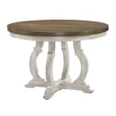 Cillin - Round Dining Table - Walnut & Antique White