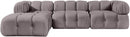 Orin - Velvet 4 Piece Modular Sectional With Chaise