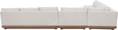 Solace - Olefin Fabric 5 Piece Outdoor Patio Modular Sectional