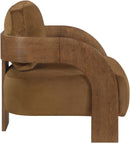 Cedra - Velvet Performance Fabric Upholstered Accent Chair - Brown Frame