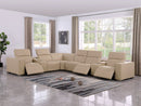 1208 - 8 Piece L Shaped Leather Sectional With 3 Power Recliners & Power Headrests