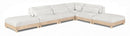 Turin - Chenille Fabric Upholstered Modular Sectional - White