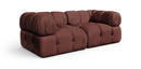 Orin - Velvet Performance Fabric Upholstered 2 Piece Modular Sofa (2 Corner Chairs)