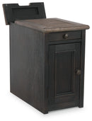 Tyler Creek - Chair Side End Table - Grayish Brown / Black