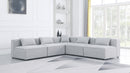 Cube - Linen 5 Piece Modular Corner Armless Sectional