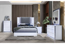Ylime - 4 Piece Queen Bedroom Set (Bed, Dresser, Mirror, Nightstand) - Smooth White