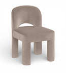 Celine - Velvet Performance Fabric Upholstered Dining Chair (Set of 2) - Taupe