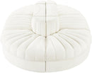 Rummi - Oval Velvet Performance Fabric Upholstered 6 Piece Modular Sectional