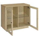 Tilbury - 2-Door Glass Front Accent Display Cabinet - Light Oak