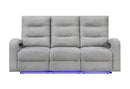 U6611 - Power Reclining Sofa With LED - Dark Gray