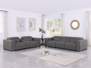 1208 - Leather Reclining Set (Sofa & Loveseat With 5 Power Recliners)