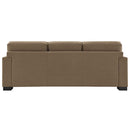 Darya - Sofa With 4 Pillows - Brown Suede Fabric