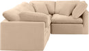 Indulge - Velvet 4 Piece Modular Corner Sectional