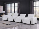 1208 - 7 Piece Leather Sofa With 4 Power Recliners And Power Headrests