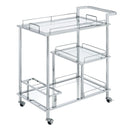 Splinter - Serving Cart - Clear Glass & Chrome