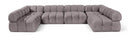 Orin - U-Shaped Velvet 6 Piece Modular Sectional