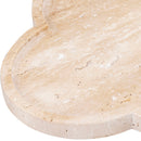 Rimini - Travertine Clover Shaped Tray - Natural