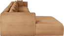 Shaggy - Fabric 5 Piece Modular Sectional With Chaise