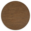 Mackifeld - Round Cocktail Table - Warm Brown