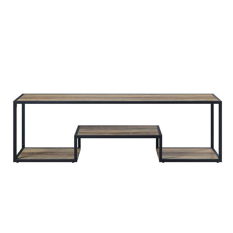 Idella - TV Stand - Rustic Oak & Black