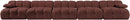 Orin - Velvet 5 Piece Modular Armless Sofa