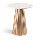 Cindra - Genuine Marble Top And Iron Base Table