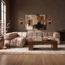 Orin - Fabric Velvet 4 Piece Modular Sectional