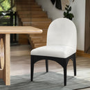 Waldorf - Chenille Dining Side Chair With Black Legs