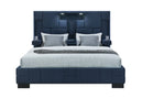Oscar - King Bed Without Wood Trim - Navy Blue