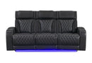 U8611 - Power Reclining Sofa With Power Headrest And LED - Charcoal