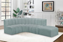 Arc - Faux Leather 5 Piece Corner Modular Sofa